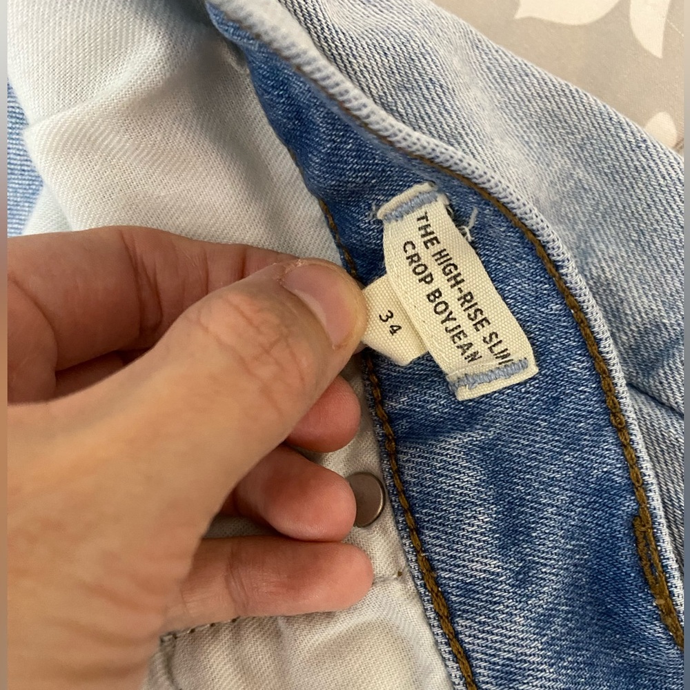 Madewell The High-Rise Slim Crop Boyjean Plus Size 34 - Picture 4 of 10